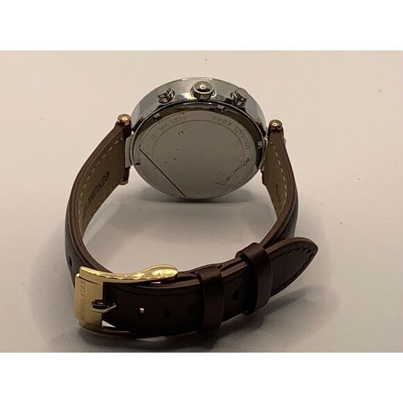 Michael Kors MK5353 Women's Brown Leather Analog Silver Dial Quartz Watch RU323 - Picture 10 of 11